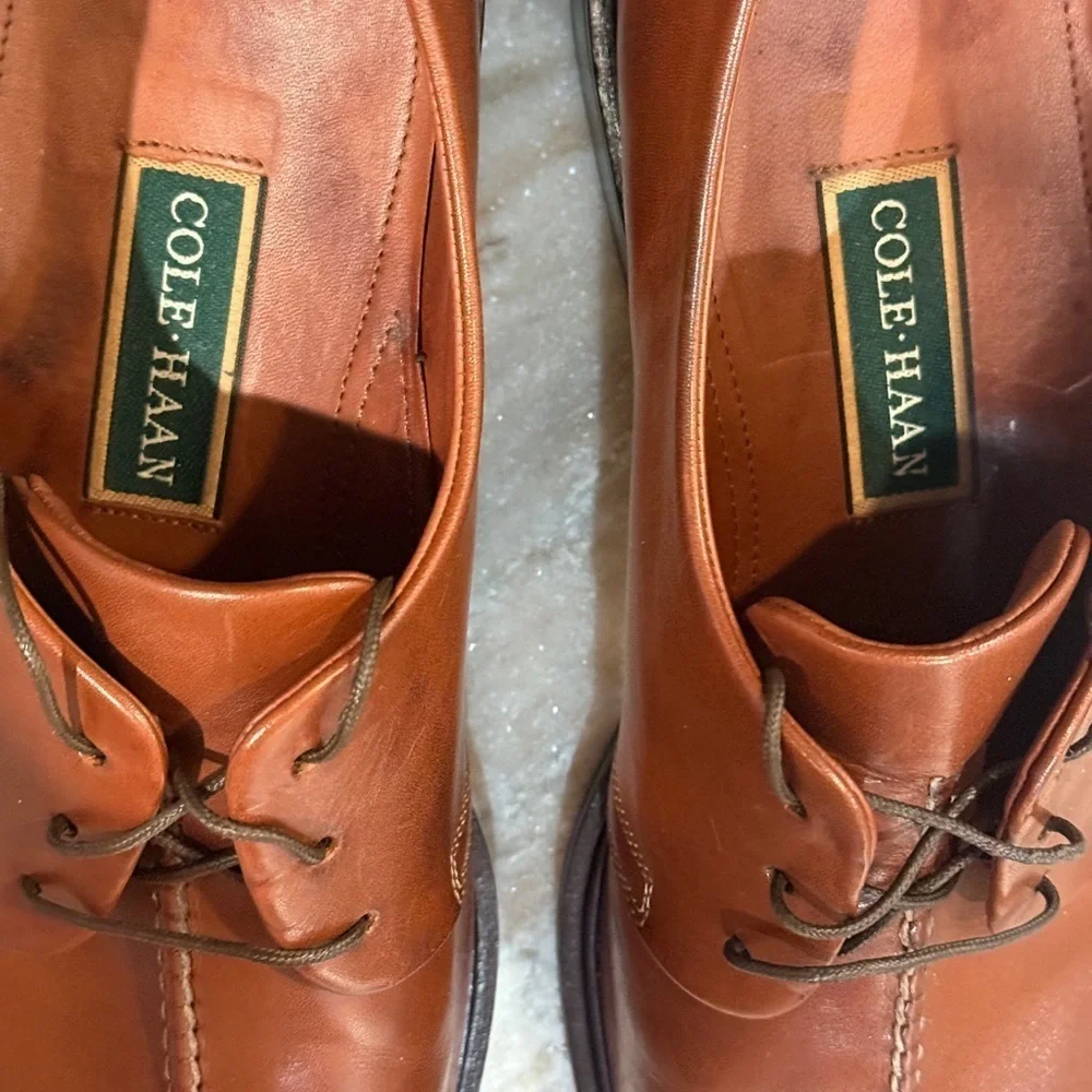 Men’s COLE HAAN Beckett II brown leather split toe derby’s- Size 13